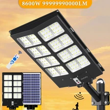 8600W Super Bright Aluminium Commercial Solar Street Lights Outdoor Dusk to Dawn