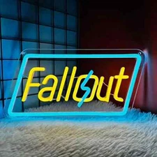 35X17CM Fallout Merchandise Neon Sign,Gaming LED Neon Sign for Wall Decor Gamer