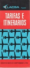 LACSA timetable 1973/05/01