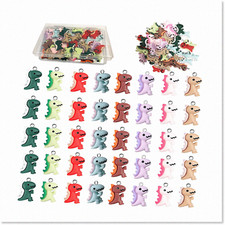 40-Piece Small Resin Dinosaur Charms: DIY Bracelet, Necklace, Earrings Making -