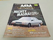 May 1985 MOTOR MANUAL Mag MAGNA Porsche 944 Barina Vauxhall ASTRA 