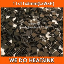 100Pcs/Lot 11 11 5mm Black Anodized Aluminum Heatsink Cooling For 3D Printer