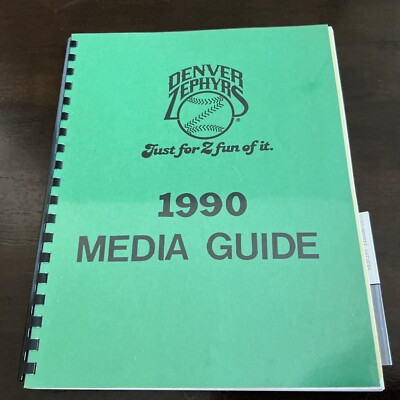 Denver Zephyrs 1990 Media Guide Brewers Rockies Broncos