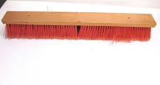 NOS! 24" FLOOR BRUSH RED FLAG PLASTIC 3" BRISTLES