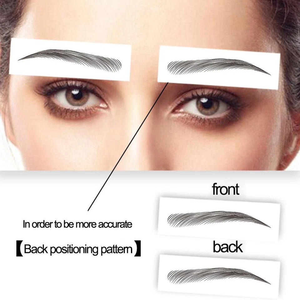 6D Eyebrows Tattoo Real Look Sticker False Eyebrow Waterproof Stick O B1X0 D2P3 - Image 3 of 4