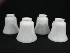 Set of 4 Bell Light Shade White Glass Ceiling Fan Chandelier Wall Sconce 