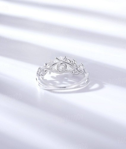 0.80Ct Hexagon Moissanite Engagement Ring Vintage Solitaire 14K White Gold Over - 第 2/5 張圖片