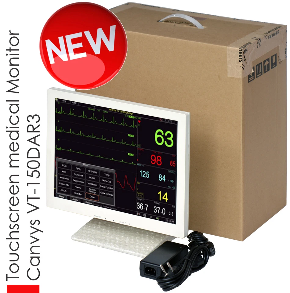 15" 38cm TOUCHSCREEN MONITOR CANVYS VT-150DAR3 SIEMENS INDUSTRIEQUALITÄT NEW NEU - Bild 2 von 4