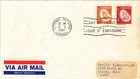 Dr Jim Stamps Canada 5C And 3C 1966 Christmas First Day Cover Via Air Mail