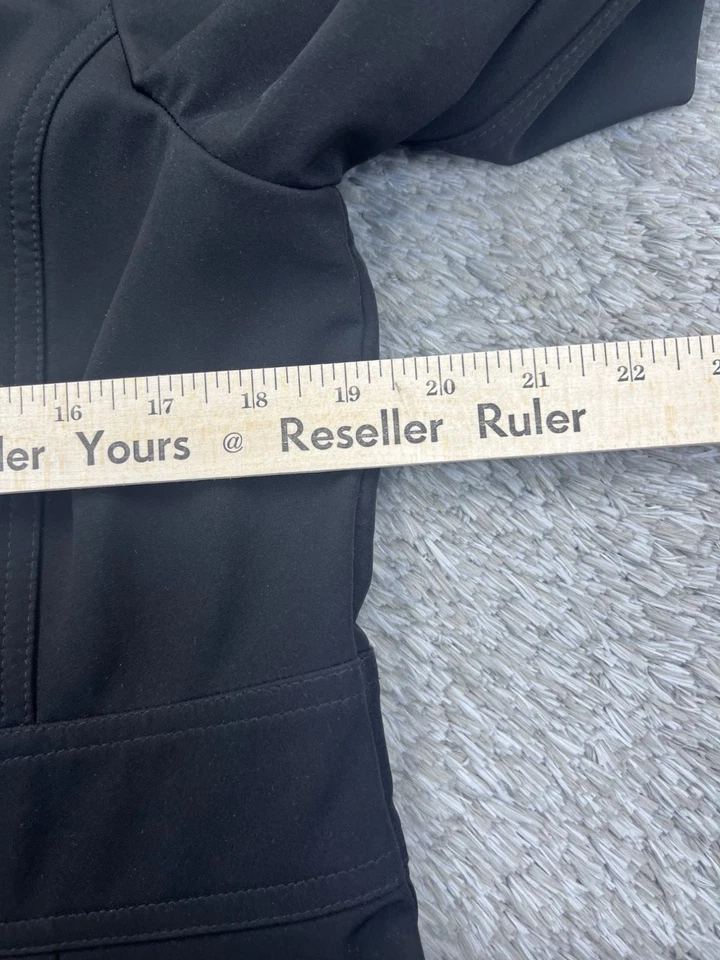 Chaqueta Siena Studio Mujer Grande Negra Softshell Cremallera Completa Utilidad Gabardina Y2K Foto 3 de 4