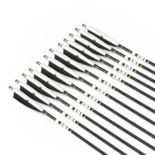 PMZ 31" Archery Carbon Arrows Set - 6 or 12 pcs for Recurve Hunting Bow