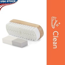 Suede Nubuck Brush Dual Density Eraser Shoe Care Cleaning Kit Leather