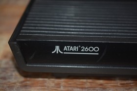 Atari 2600 4 Switch Black Vader system console w/ 10 games joysticks works 100%!