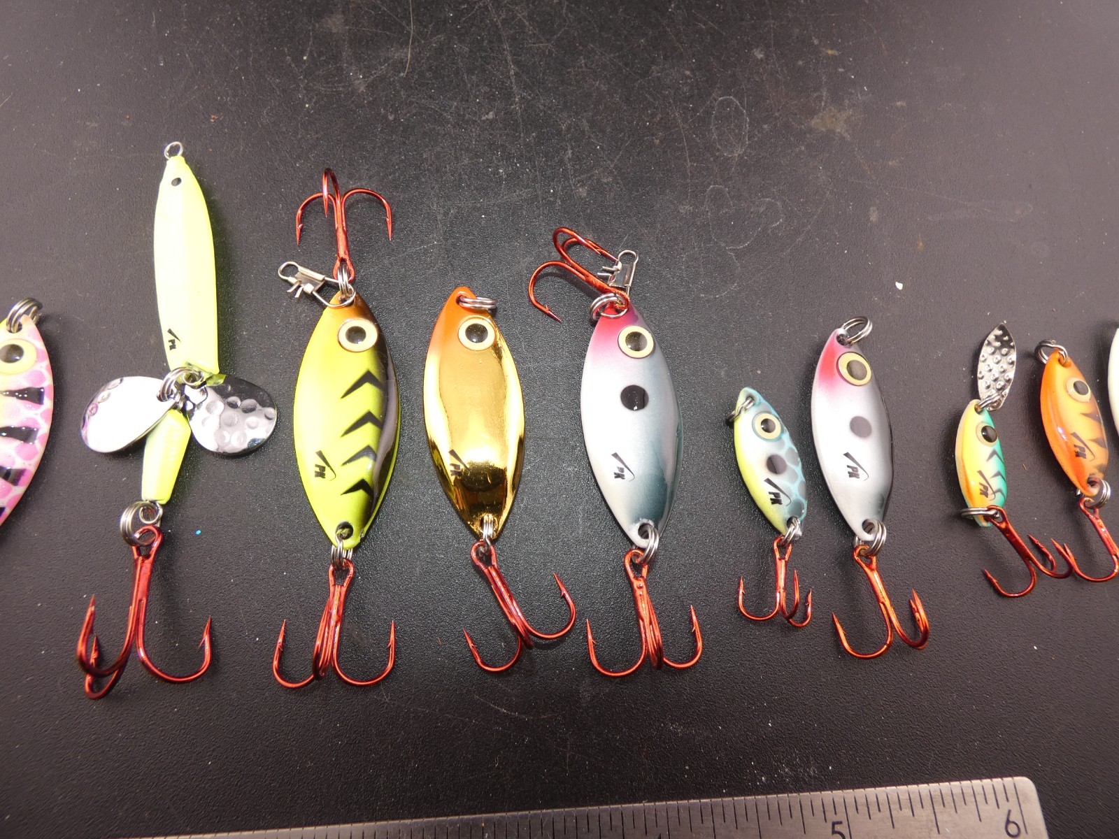 12 Ice Fishing Lures Casting Spoons Jigs PK P K SLAB SPOON JIG - Image 3