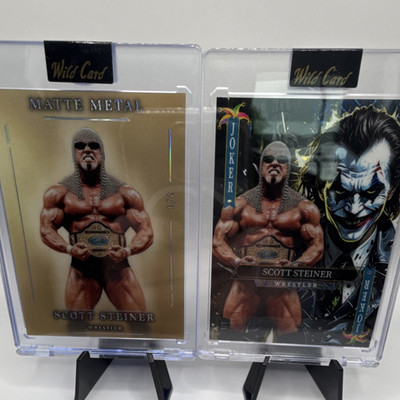 Wild Card Scott Steiner 2 Card Bundle! 1/2 Matte Metal, 1/1 Jokers Wild!