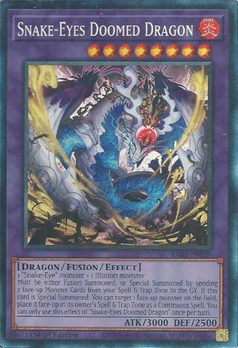 solid snake yugioh card Snake-Eyes Doomed Dragon - RA05-EN039 - NM - Ready to ship!