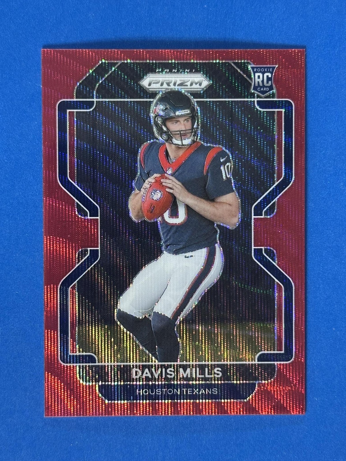 2021 Panini Prizm Red Wave #352 Davis Mills RC Houston Texans #/149