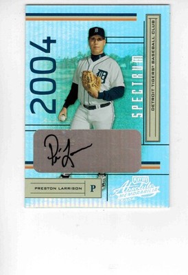PRESTON LARRISON 2004 Absolute Memorabilia AUTOGRAPH #74 SILVER - SERIAL #49/250