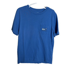 Vineyard Vines T-Shirt Boy's 6 Blue Whale Short Sleeve Crew Neck Lacrosse