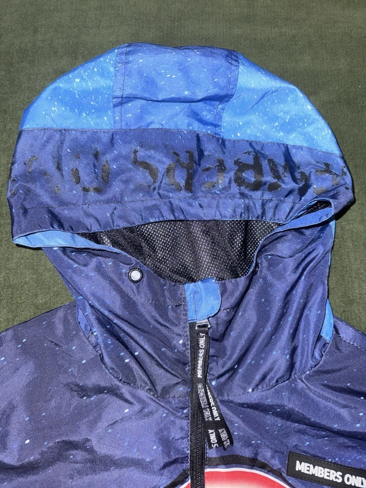 Members Only X Space Jam Tune Squad All Over Print Retro Windbreaker Jacket XL - Image 3 of 4