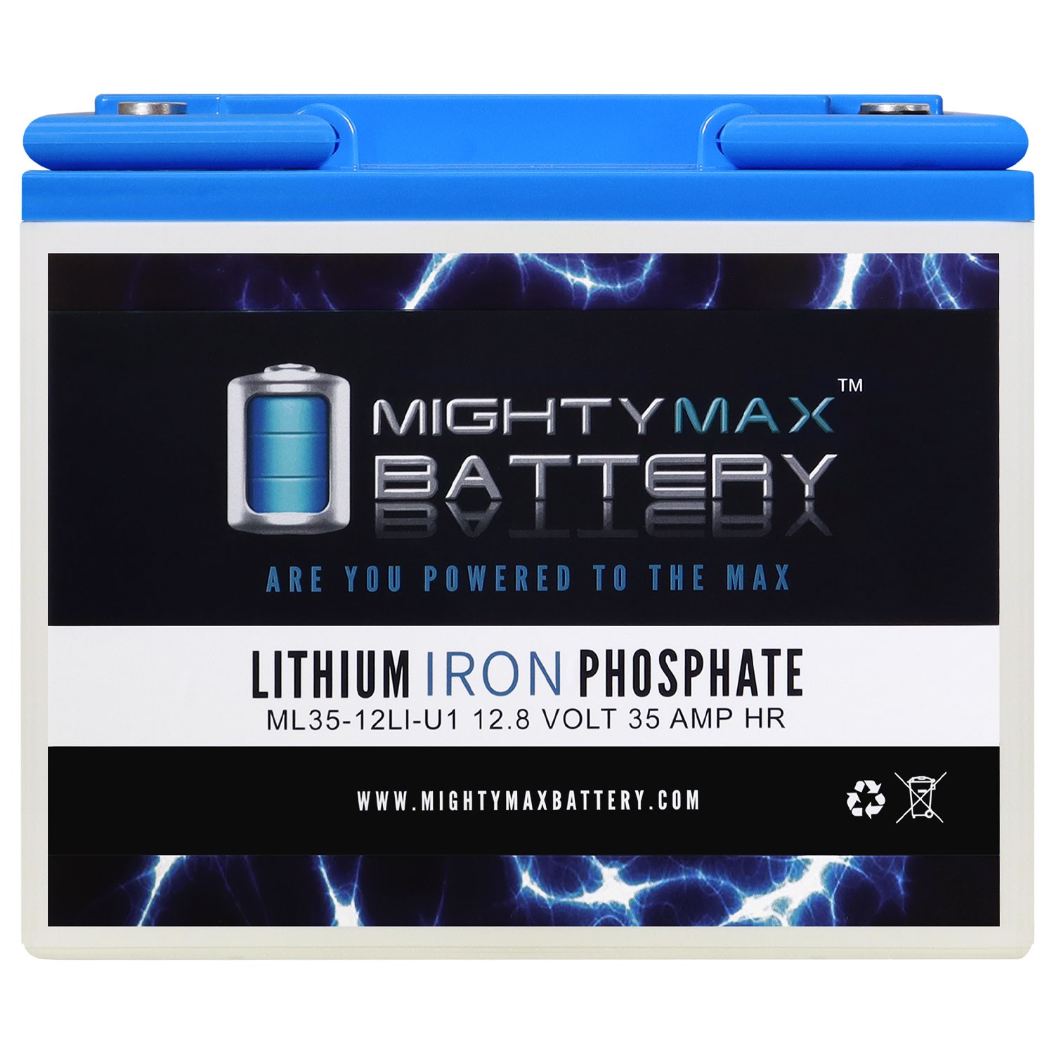 Mighty Max 12V 35AH U1 Lithium Replacement Battery for Breeze 4 Mobility Scooter