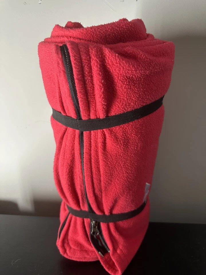 Ozark Trail Red Fleece Camping Blanket With Zipper - Image 3 of 4