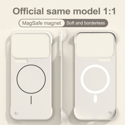 For XiaoMi 17 Pro Max, Luxury Frameless Magnetic Glossy Frosted Back Cover Case