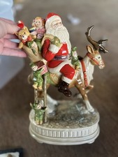 Matt Hromalik Otagiri Japan Santa Claus is Coming to Town Christmas Music Box