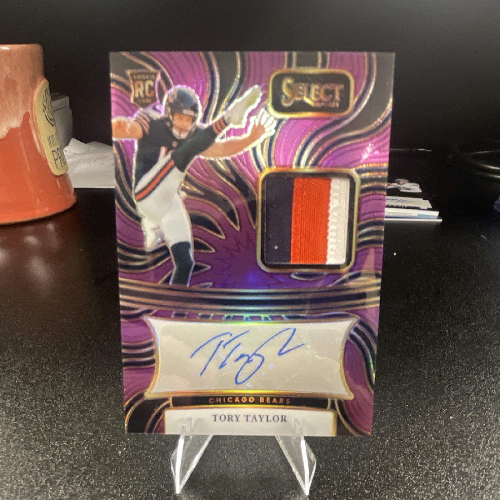 Tory Taylor Panini Select Rookie Signature Memorabilia #RSMTTR Purple Prizm