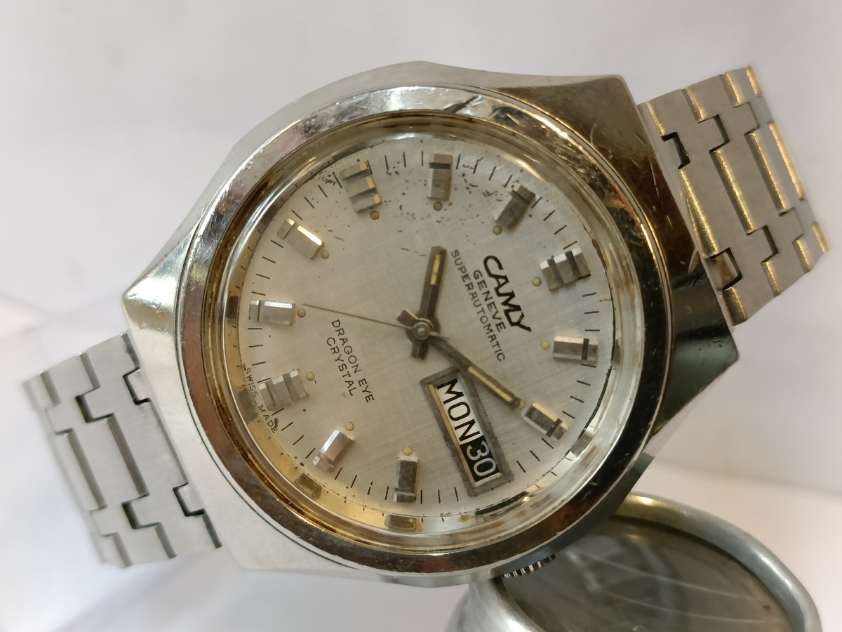 Camy Geneve Montego 7729 Superautomatic Crystal 17J Day-Date Swiss