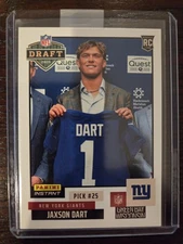 Jaxson Dart 2025 Panini Instant #15 NFL Draft Night Rookie Card RC Giants QTY