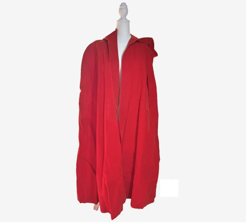 Capa Caperucita Roja de Colección Talla Grande 2X/3X Hecha a Mano Capa con Capucha Disfraz Pesado Foto 3 de 4