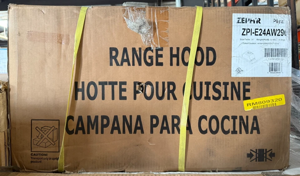 Zephyr ZPI-E24AW290 24" White Trim Under-Cabinet Range Hood – New In Box - Image 2 of 3