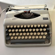 Vintage Triumph Tippa Portable Typewriter Gray QWERTY Keyboard Made in Germany thumbnail