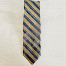 VTG Ferrell Reed For Nordstrom 100 Silk Tie Blue Brown Striped Made In England