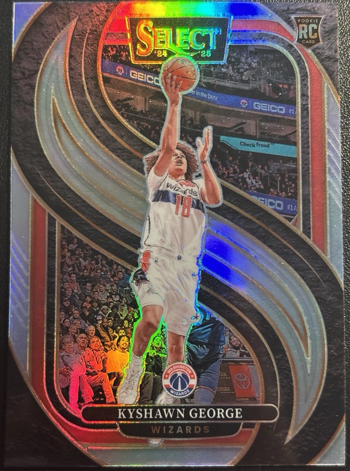 2024-25 Select SILVER Prizms Kyshawn George #177 Washinton ROOKIE Card! A23