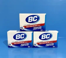 BC HEADACHE & BODY ACHE 3x 50 (150) POWDER PACKS FAST PAIN RELIEF EXP 06/27+