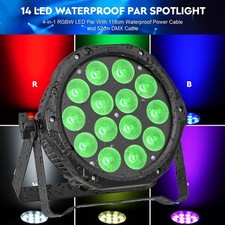 UKING Waterproof LED Par Light 14x15W RGBW DMX Outdoor Stage Lighting DJ Bar