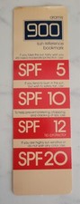 Vintage 1970s Aramis 900 sun reference Bookmark. sun screen advise