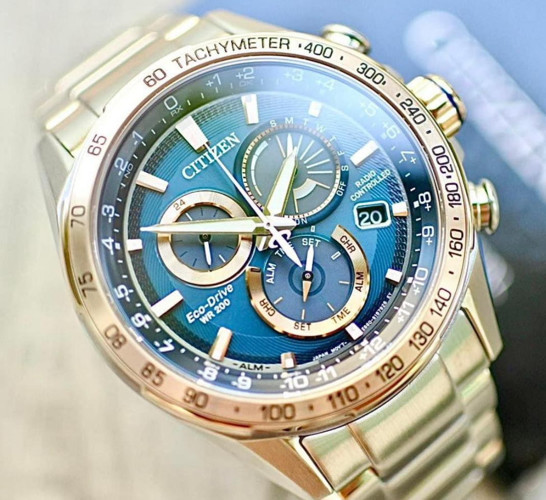 シーブルーカラーオパールset R958 Citizen CB5916-59L Sapphire Chronograph Day Date PCAT Eco-Drive