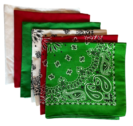 Made In The USA Paisley Bandana 22" x 22" (6 Pack) 100% Cotton - Wide Selection - Picture 79 of 85