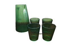 WD LIFESTYLE Set Brocca e 4 Bicchieri Acrilico Verde Linea New-York