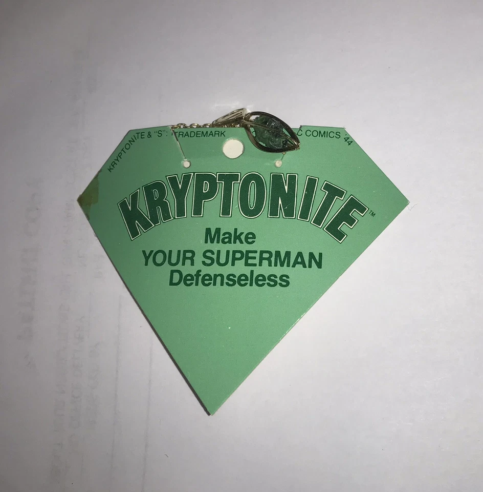 Винтажный СУПЕРМЕН ожерелье цепочка 15» логотип лицензированный новый позолоченный - Изображение 2 из 4