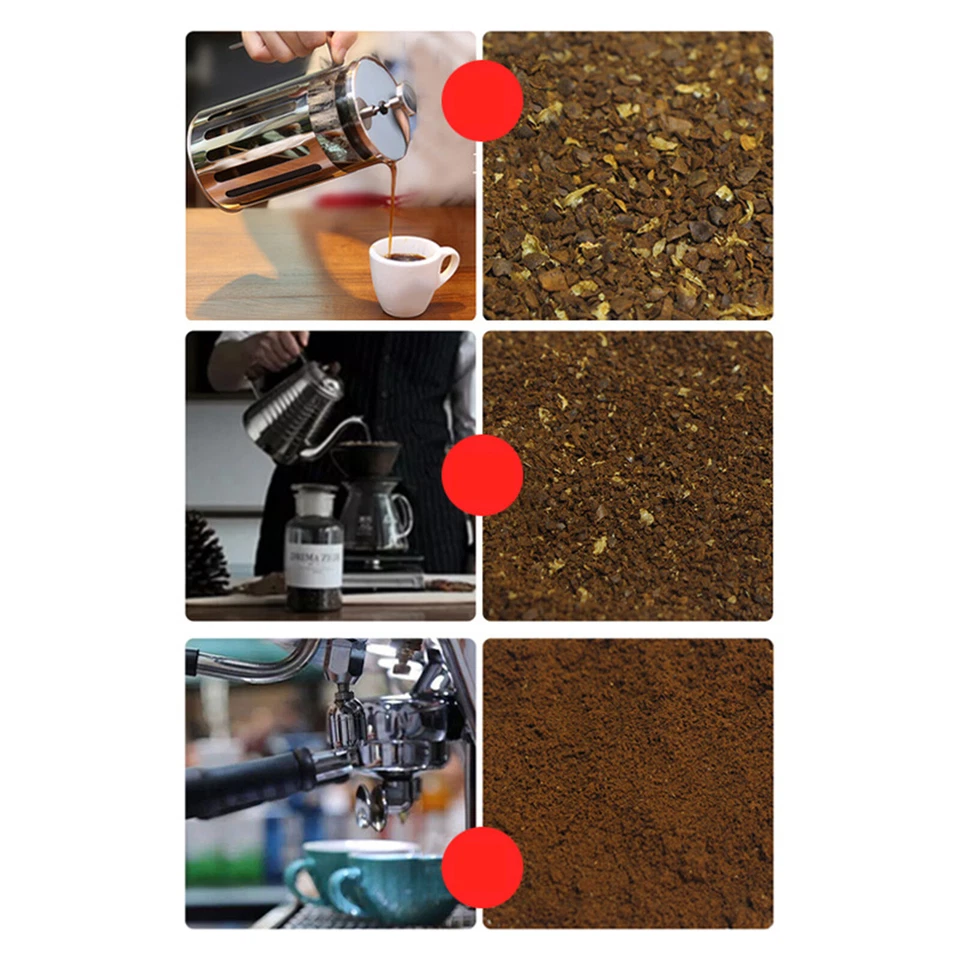 Molinillo de café eléctrico comercial molino automático de rebabas grano hogar oficina moler Foto 3 de 4