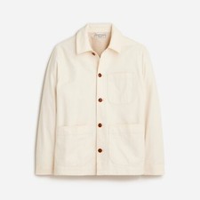 J.Crew Wallace  Barnes lightweightTwill Chore Jacket Natural Ecru size M - NWT