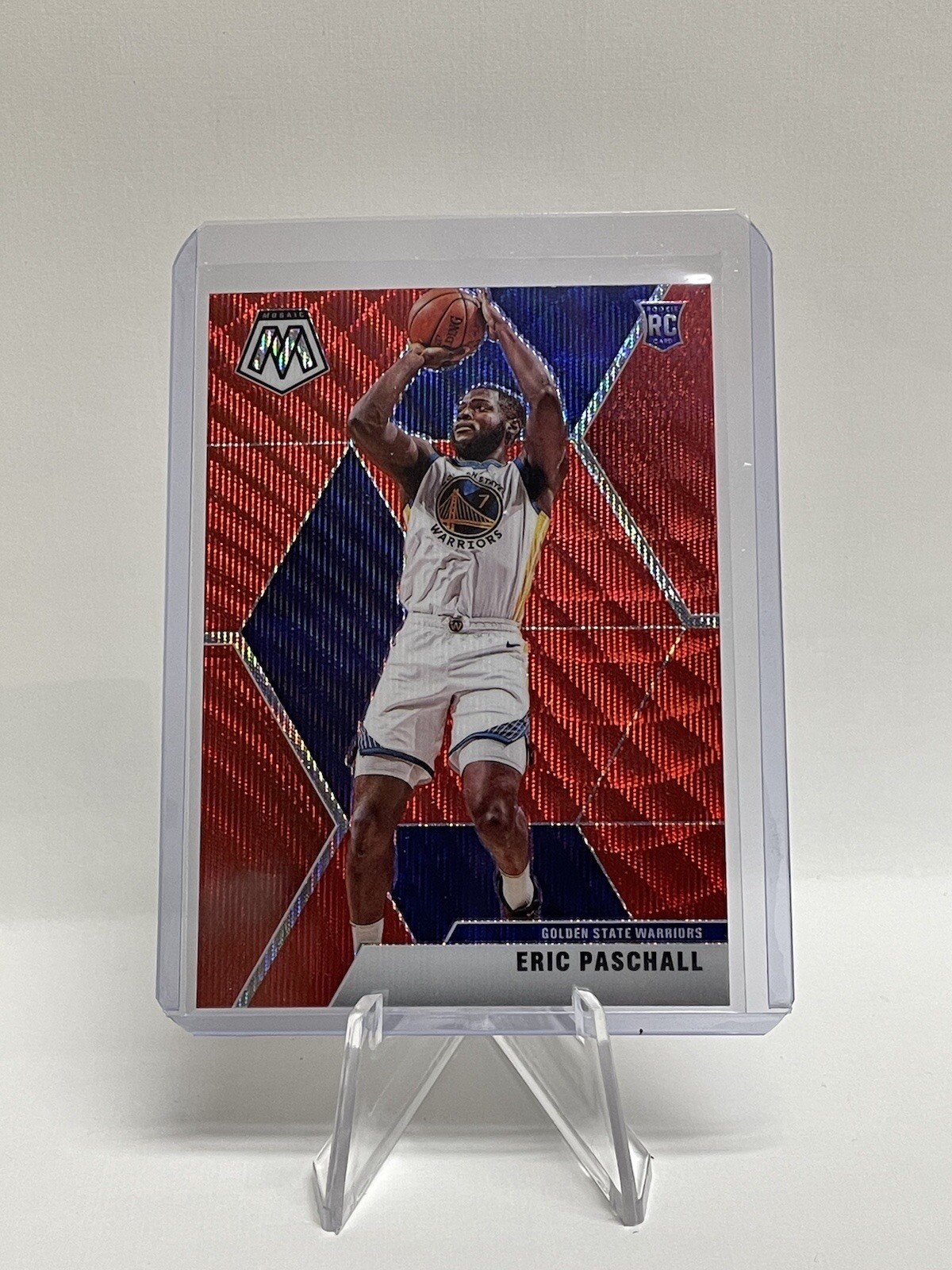 2019-2020 Panini Mosaic TMALL #250 Eric Paschall Red Wave Warriors RC