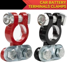 2PCS US Positive & Negative Pole Car Terminal End Battery Clamp Clip Connector