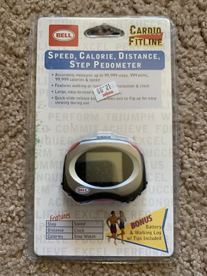 Bell Sports speed calorie distance step pedometer cardio fitline NEW SEALED 2005