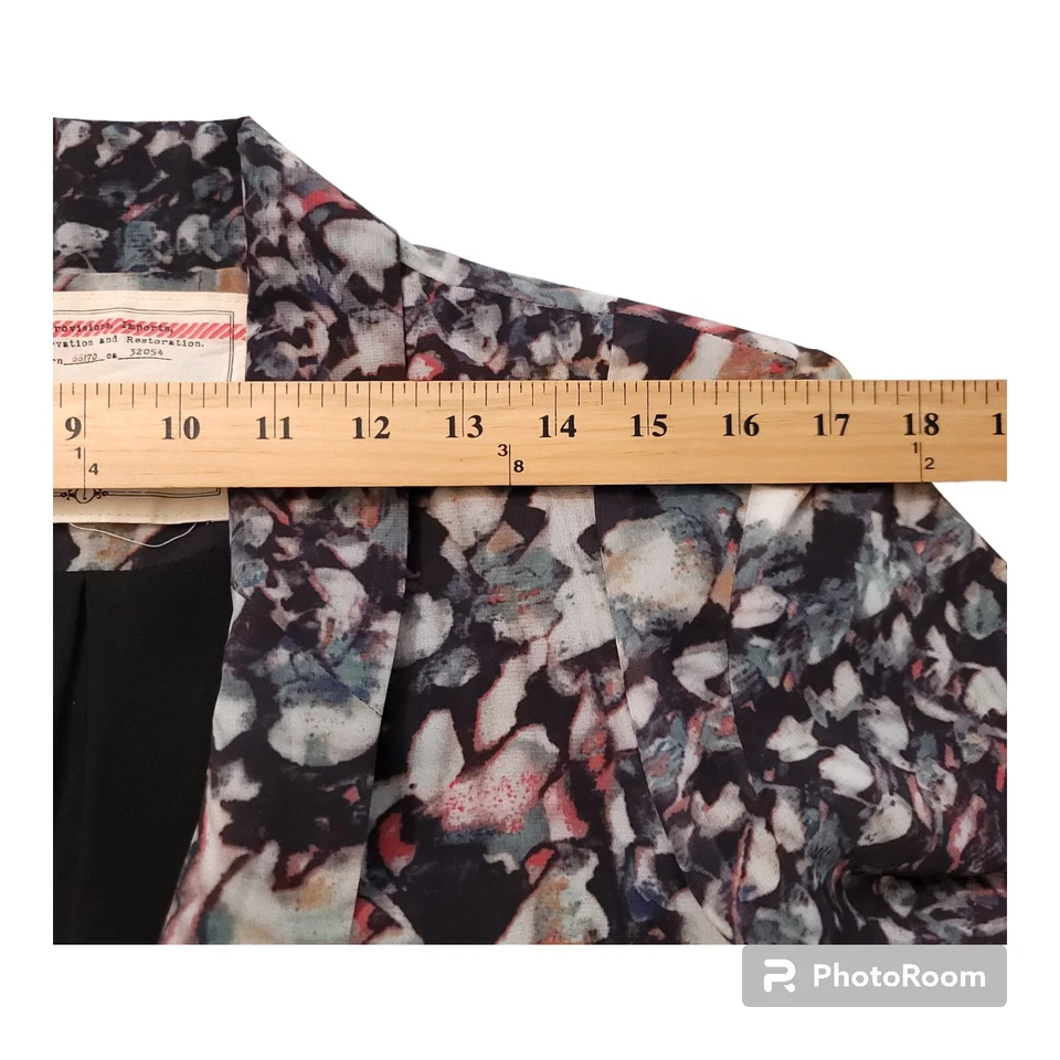 Cartonnier Anthropologie Blazer Jacket Womens Large Ardsley Abstract One Button - Изображение 4 из 4