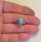 VINTAGE FRED HARVEY ERA STERLING SILVER & TURQUOISE RING